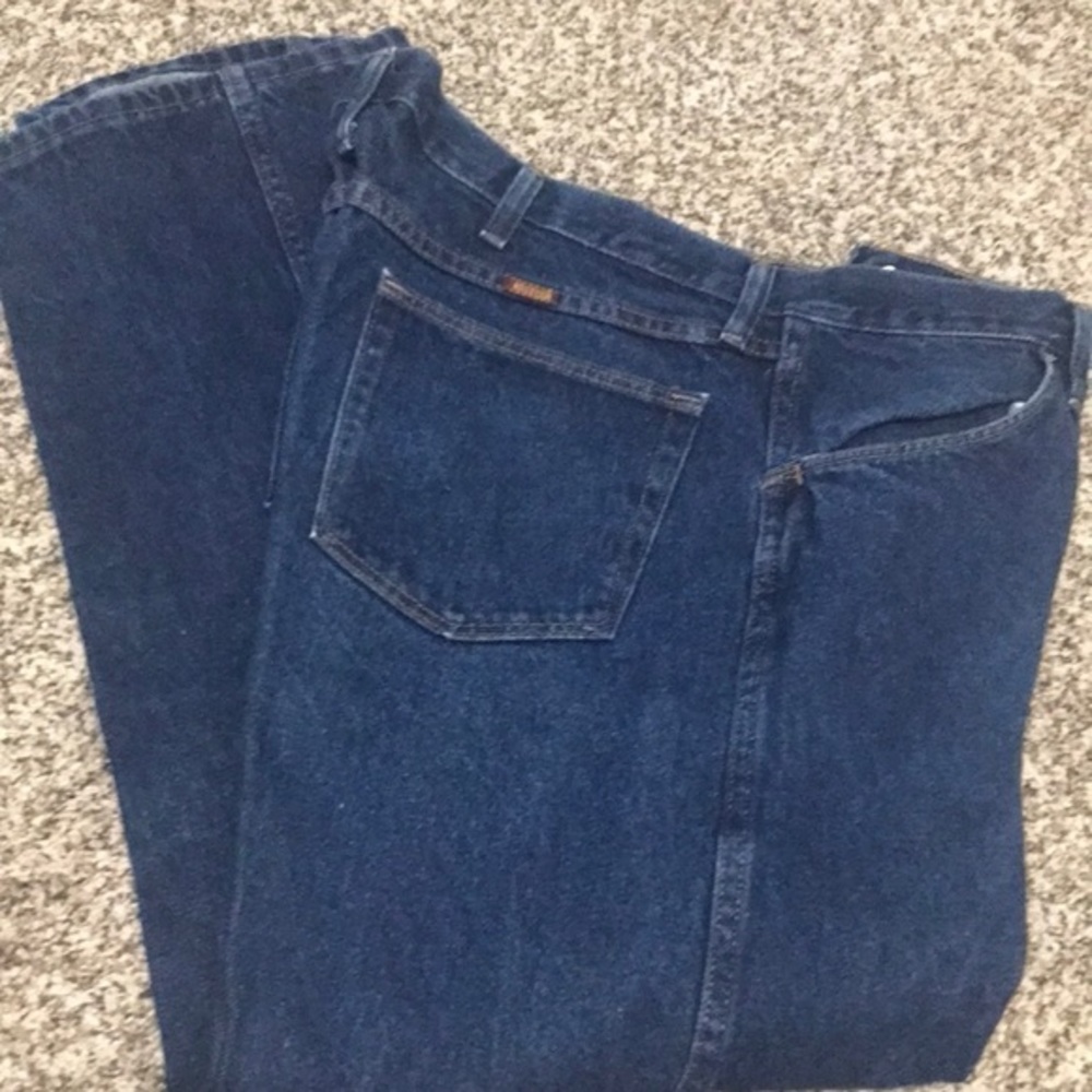 Rustlers jeans.